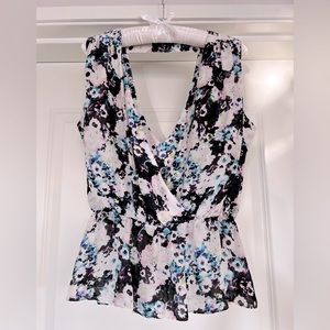 100% Silk Parker Floral sleeveless Top